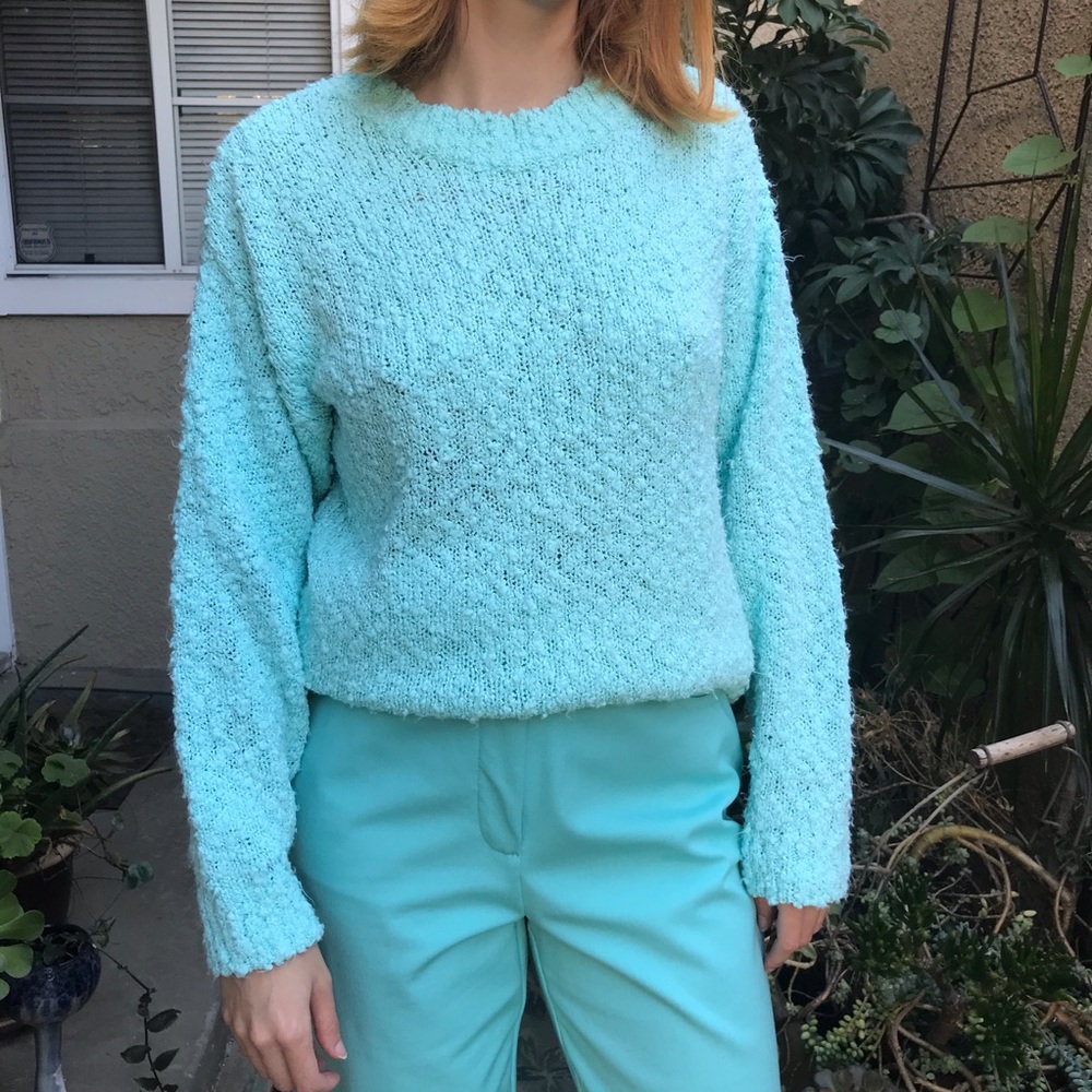 Vintage light blue oversized sweater